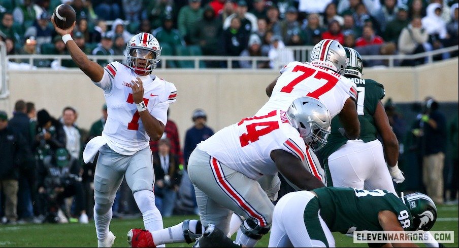 C.J. Stroud, Paris Johnson Jr. and Donovan Jackson