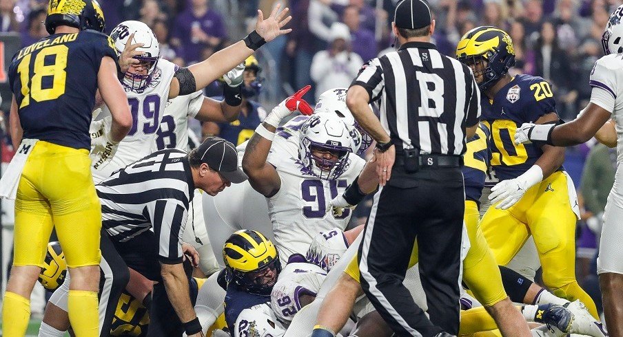 TCU celebrates against Michigan