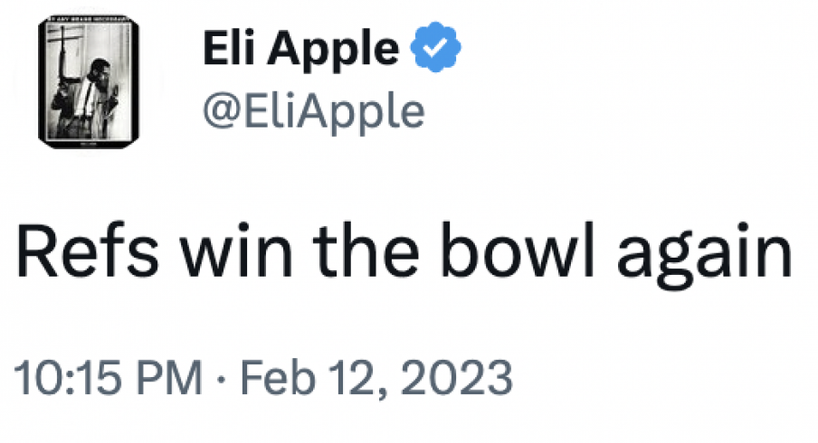 Eli Apple tweet