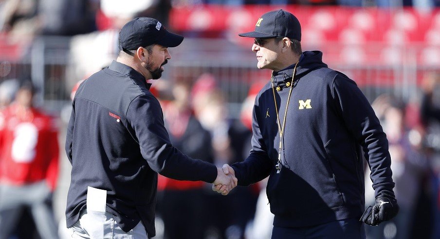 Ryan Day and Jim Harbaugh