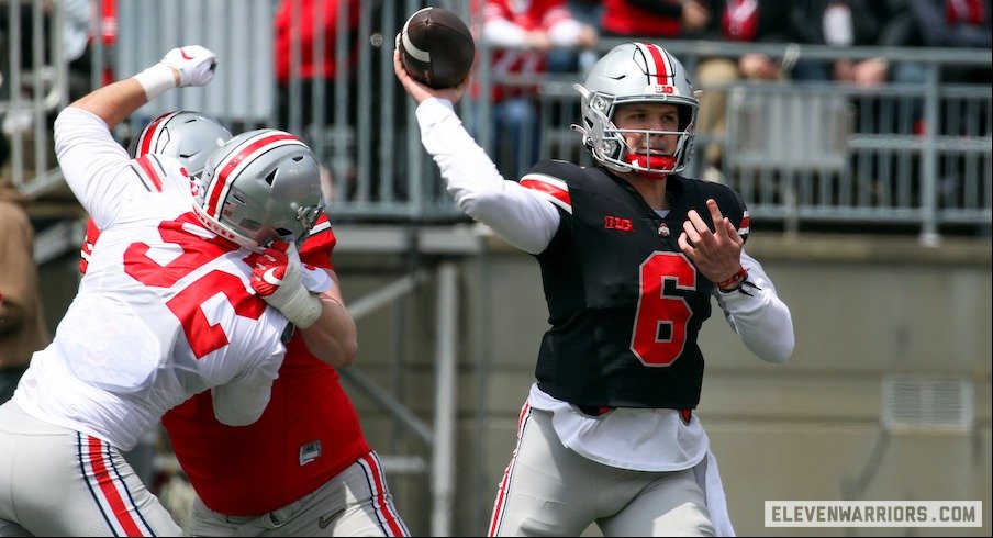 Kyle McCord in the 2022 spring game