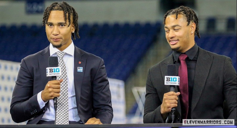 C.J. Stroud and Jaxon Smith-Njigba at Big Ten Media Days