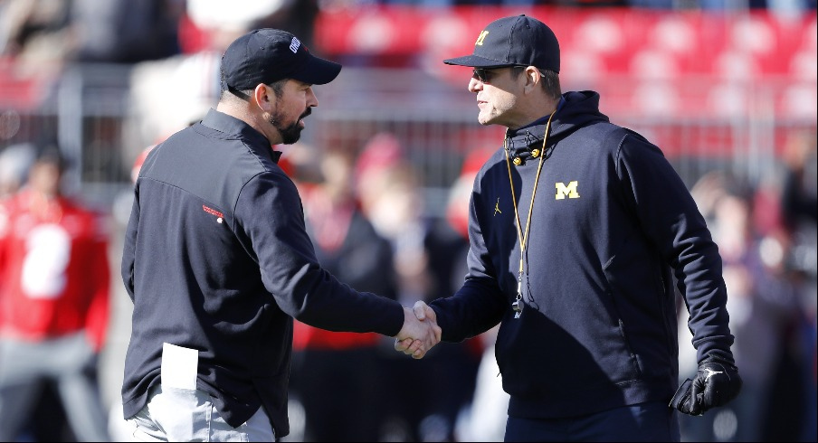 Ryan Day and Jim Harbaugh