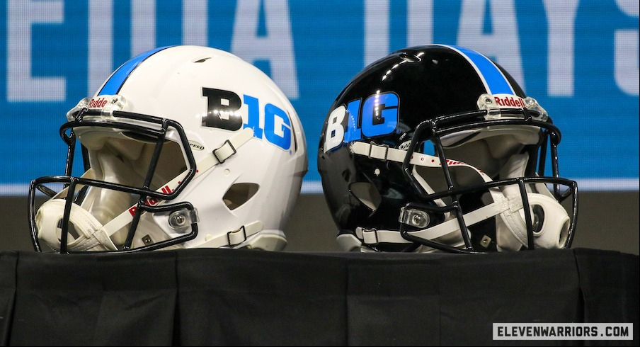 Big Ten helmets