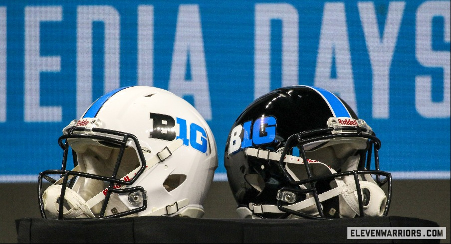 Big Ten helmets