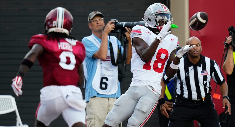 Marvin Harrison Jr. catching what should have been a touchdown vs. Indiana