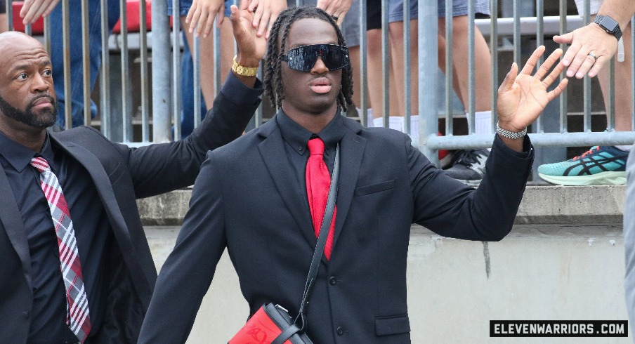 Wide receiver Marvin Harrison Jr. of the Ohio State Buckeyes