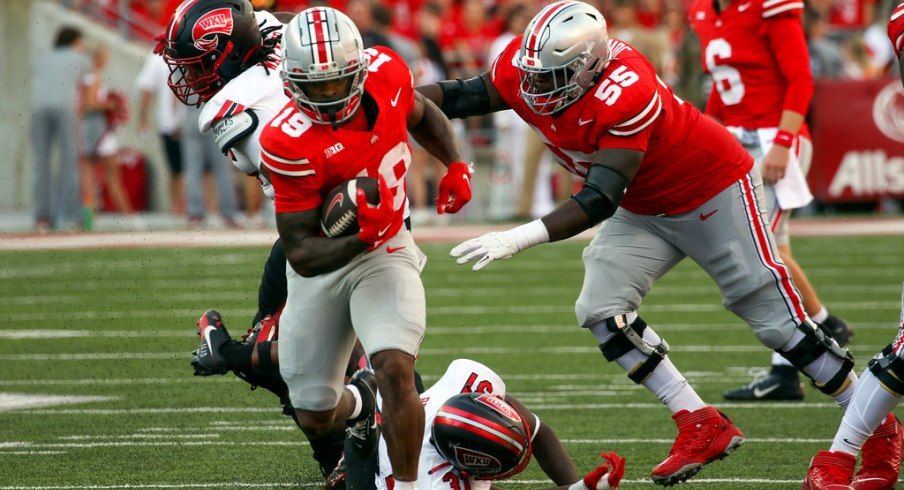 Chip Trayanum found the end zone for the first time as a Buckeye against WKU