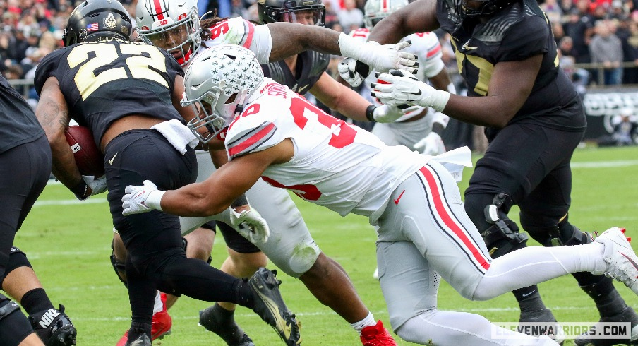 Cody Simon tackle vs. Purdue
