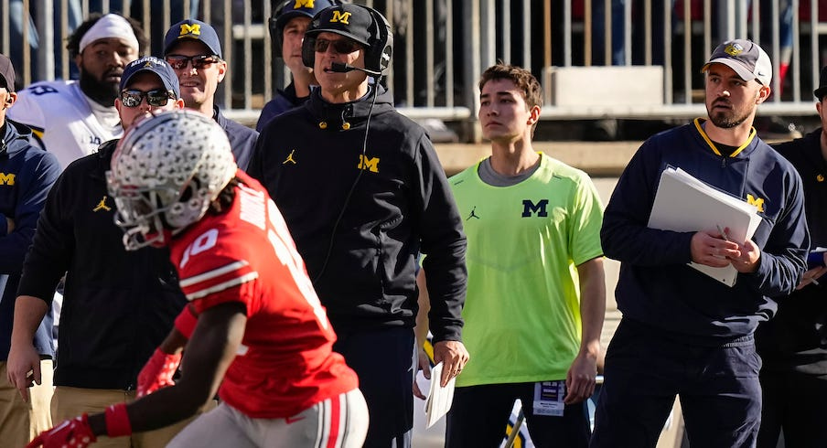 Connor Stalions on the sideline at the 2022 Ohio State/Michigan game