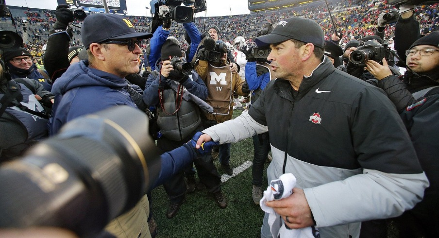 Ryan Day and Jim Harbaugh