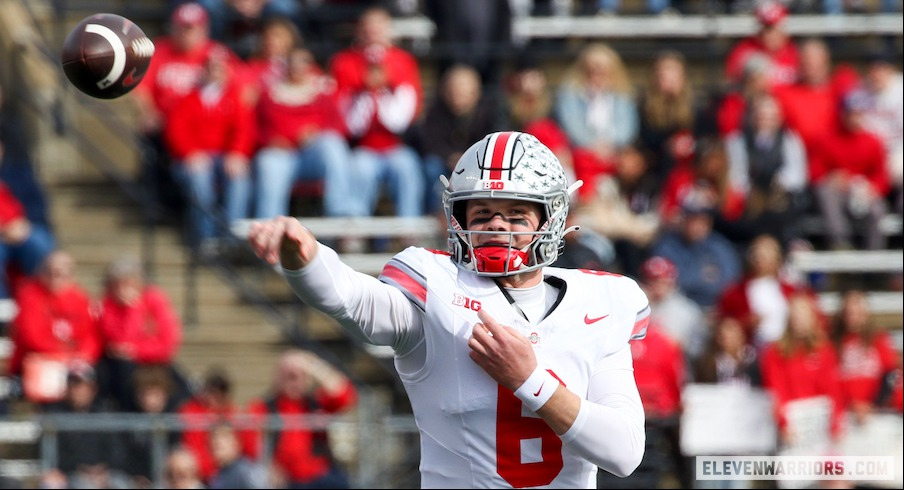 Kyle McCord playing for Ohio State