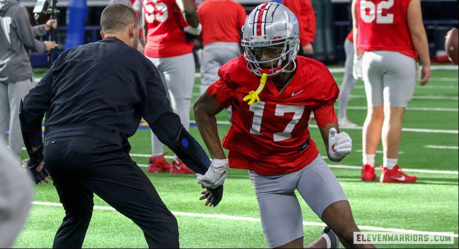 Carnell Tate in Cotton Bowl practice