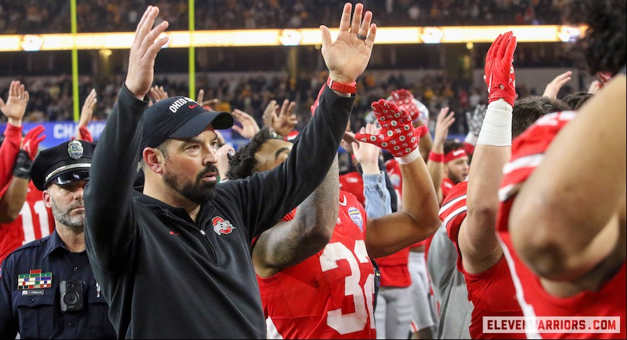 Ryan Day and the Buckeyes after the Cotton Bowl