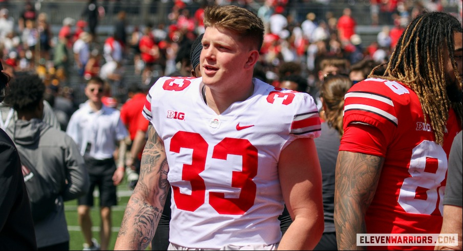 Jack Sawyer at the 2023 spring game
