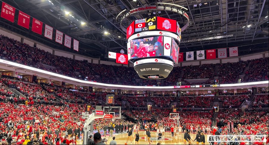 The crowd at the Schottenstein Center for Ohio State vs. Iowa