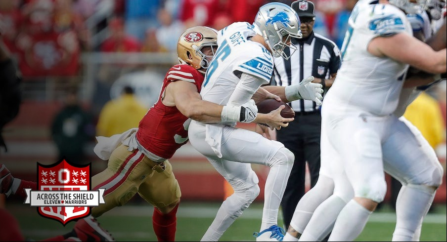 Nick Bosa sacking Jared Goff