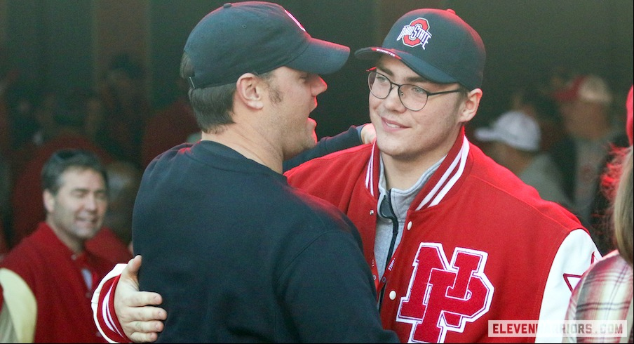 Ian Moore and Justin Frye before the 2022 Ohio State/Michigan game