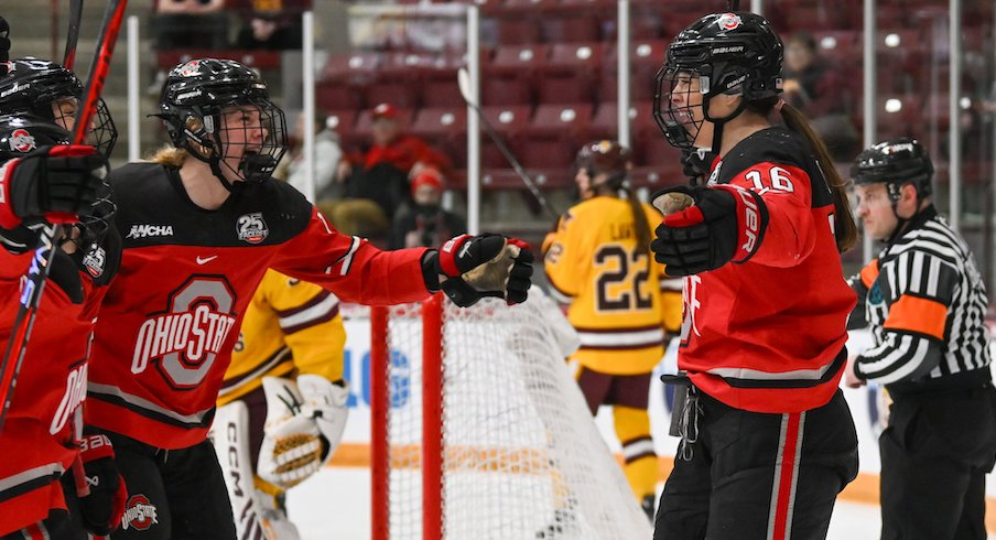 Ohio State celebrating one of its goals