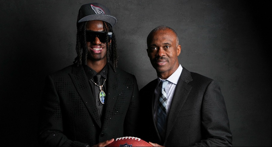 Marvin Harrison Jr. and Marvin Harrison Sr.