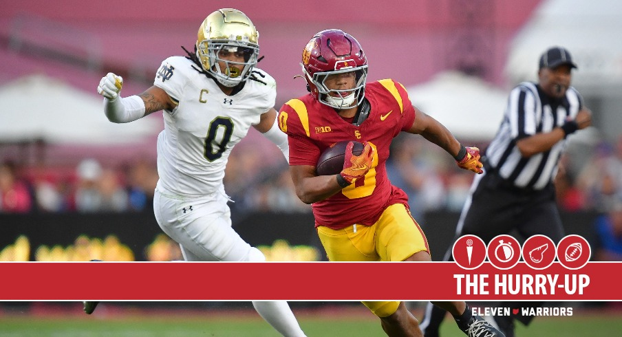 The Hurry-Up: Former USC RB Quinten Joyner Visiting Ohio State Friday, Alabama RB Justice Haynes Enters the Transfer Portal, Jamier Brown Gets an OSU Tattoo | Eleven Warriors