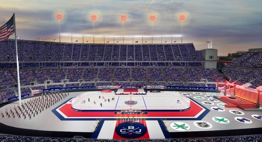 Ohio Stadium Transformed for Stadium Series Event Between Columbus