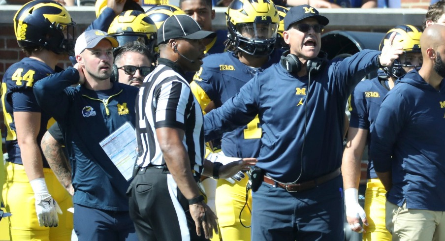 Connor Stalions and Jim Harbaugh