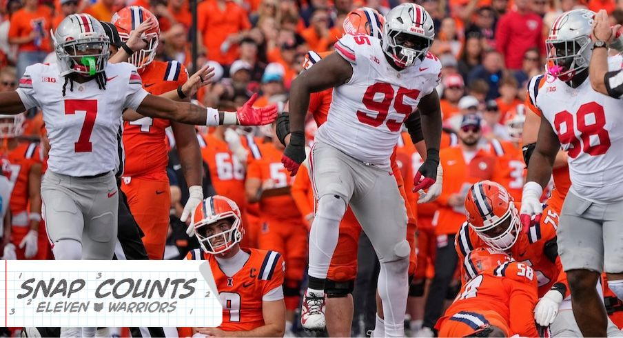 Tywone Malone Jr. and the Buckeyes celebrate Luke Altmyer’s fumble