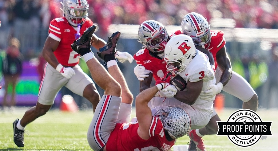 Ohio State's defense stifles Rutgers' rushing attack.