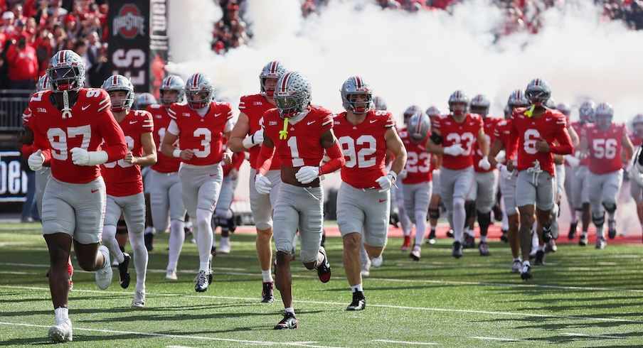 Ohio State taking the field against Rutgers