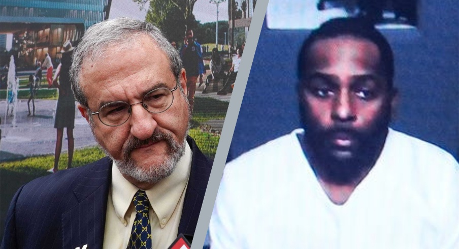 Former University of Michigan president Mark Schlissel and former head football coach Sherrone Moore