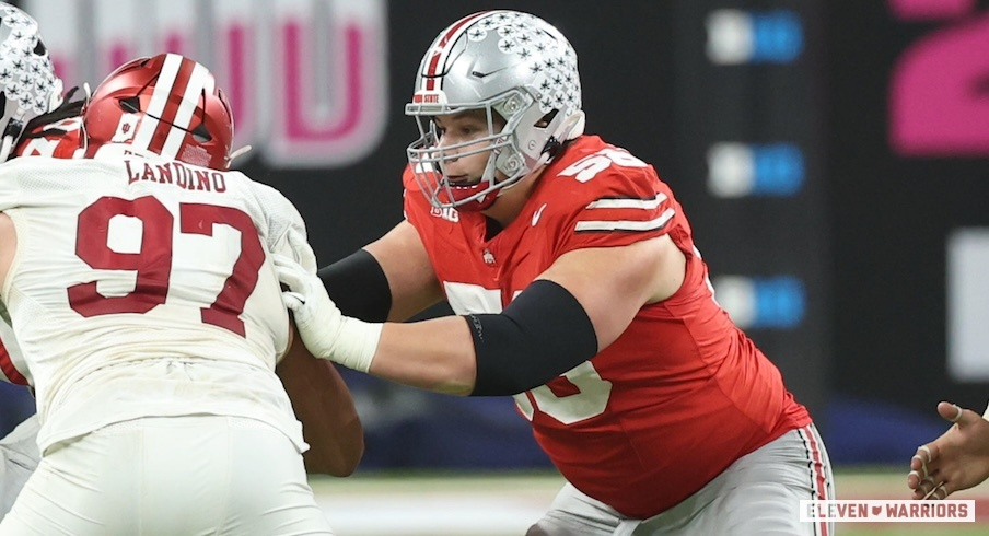 Gabe VanSickle in pass protection vs. Indiana