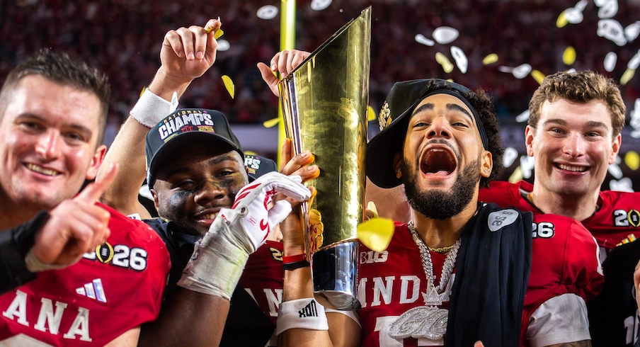 Pat Coogan, Tyrique Tucker, Elijah Sarratt and Fernando Mendoza