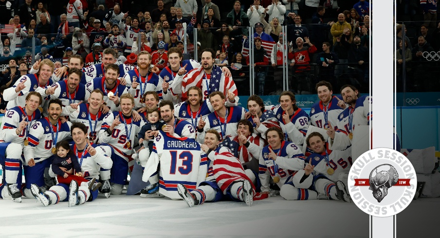 Team USA celebrates its gold medal