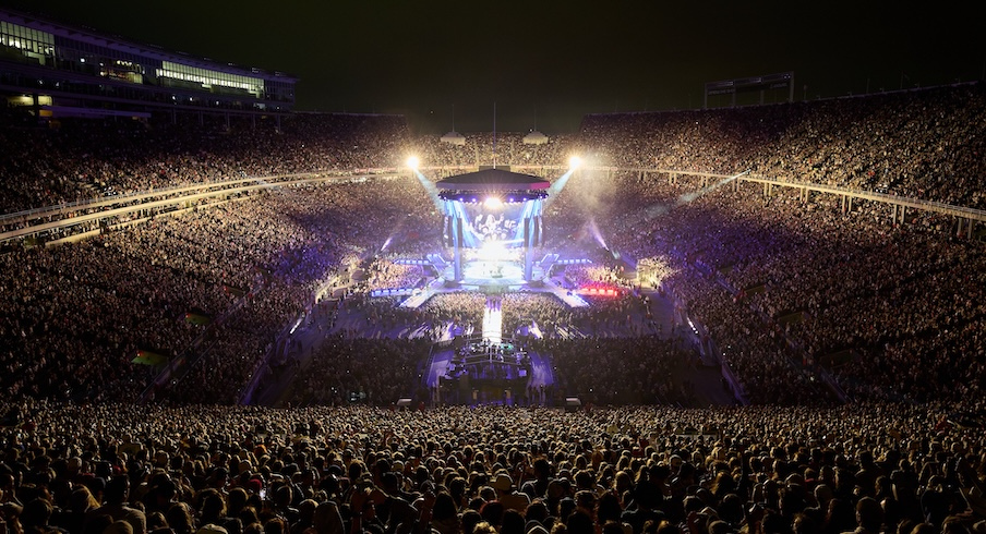 Stadium shot from Luke Combs’ concert at Ohio Stadium