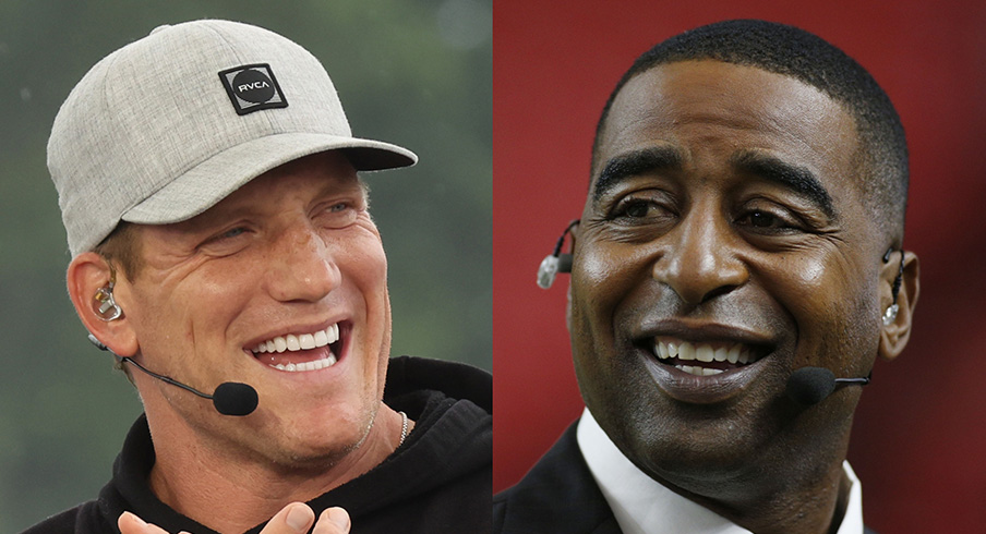 A.J. Hawk and Cris Carter