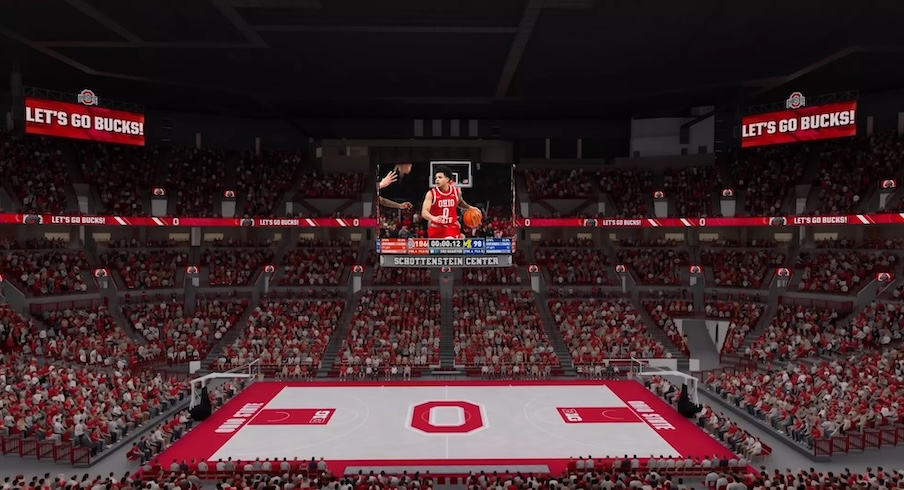 Rendering of new video boards at Schottenstein Center